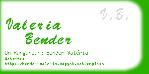 valeria bender business card