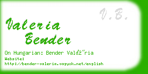 valeria bender business card
